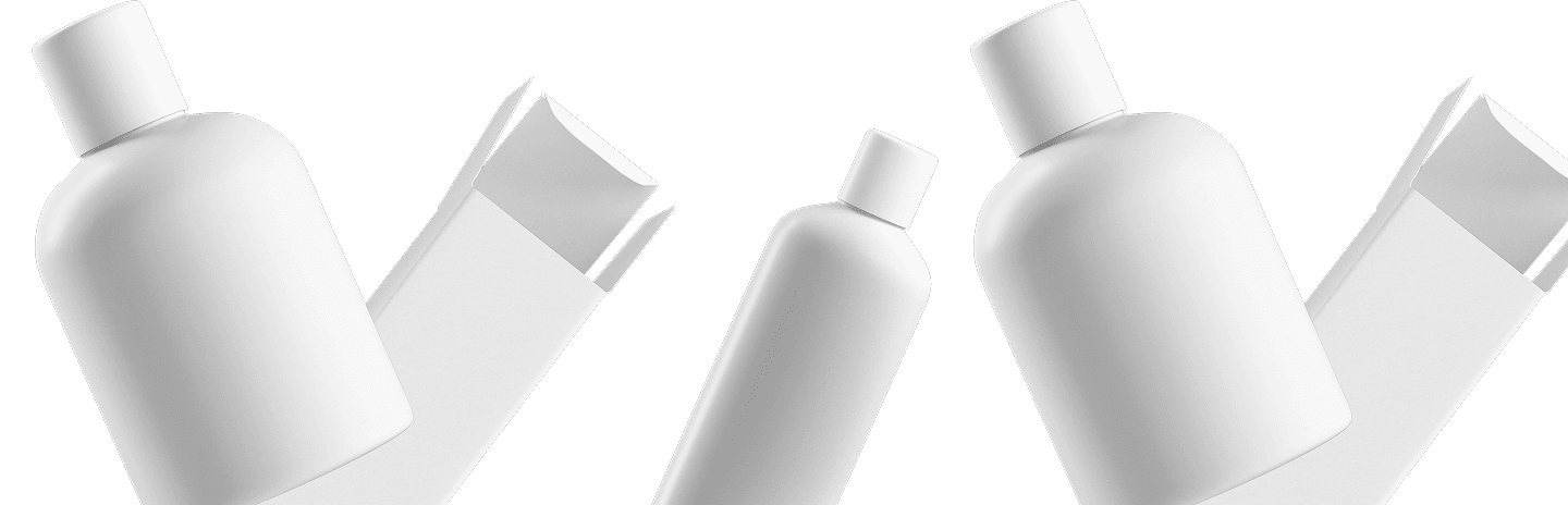 Hair care product bottles
